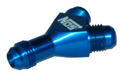 NOS/Nitrous Oxide System Specialty Y Fitting, 6AN - 6AN - 6AN, Blue 17835NOS